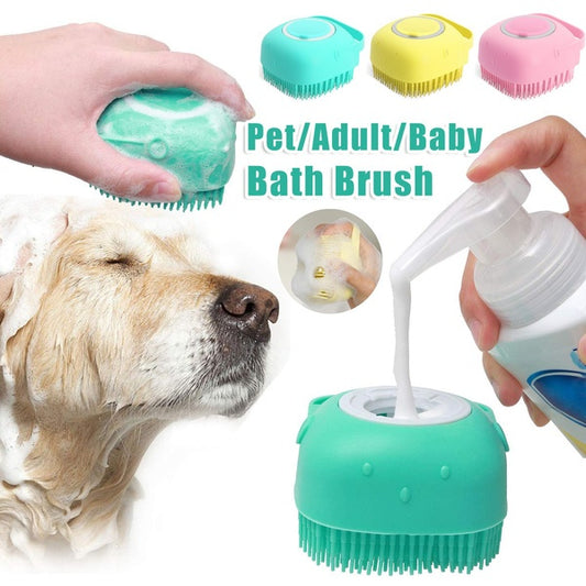 Self-Sudsing Pet Massage & Bath Brush