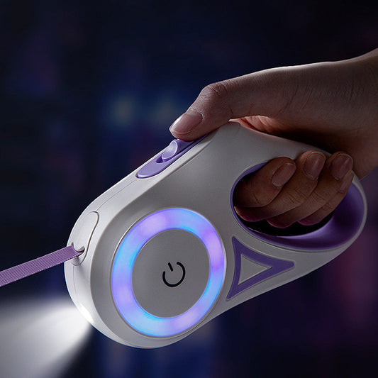 Automatic LED Spotlight Retractable Leash